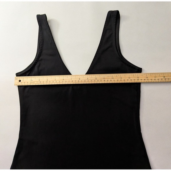 Dynamite Women's Medium Black V-Neck Snap Closure Sleek Bodysuit - Picture 8 of 10